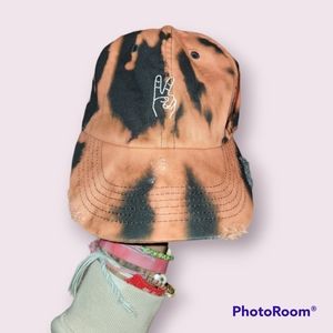 Bleached peace sign hat